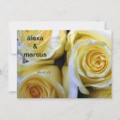 Yellow Rose Wedding Invitation Kaart (Achterkant)