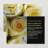 Yellow Rose Wedding Invitation Kaart (Voorkant / Achterkant)