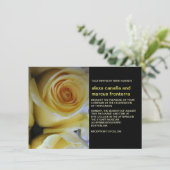 Yellow Rose Wedding Invitation Kaart (Staand voorkant)