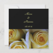 Yellow Rose Wedding Invitation Kaart (Achterkant)