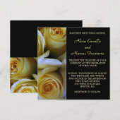 Yellow Rose Wedding Invitation Kaart (Voorkant / Achterkant)