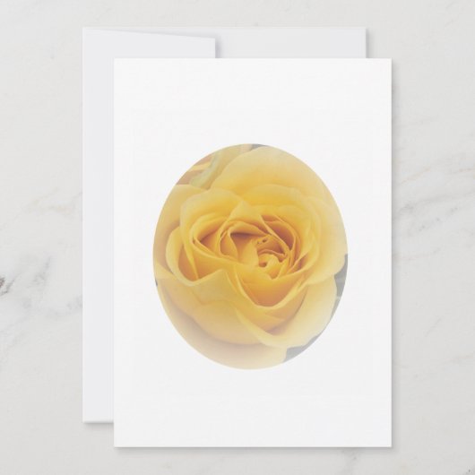 Yellow Rose Wedding Invitation Kaart (Achterkant)