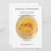 Yellow Rose Wedding Invitation Kaart (Voorkant / Achterkant)