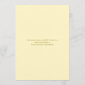 Yellow Rose Wedding Kaart (Achterkant)
