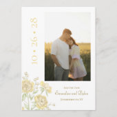 Yellow Rose Wedding Kaart (Voorkant)