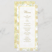 Yellow Rose Wedding Menus Menu (Voorkant / Achterkant)