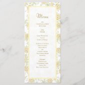 Yellow Rose Wedding Menus Menu (Voorkant)