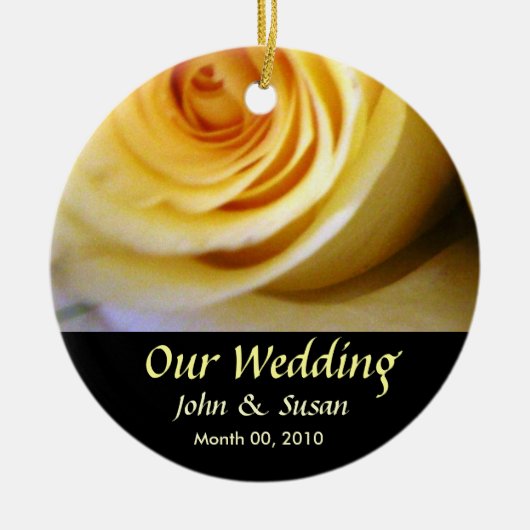 Yellow Rose Wedding Ornament (Voorkant)