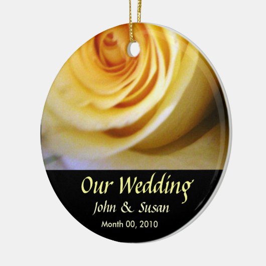 Yellow Rose Wedding Ornament (Links)