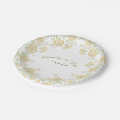 Yellow Rose Wedding Papieren Bordje (Gekanteld)