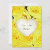 Yellow Rose Wedding repetitie diner Kaart (Achterkant)