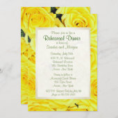 Yellow Rose Wedding repetitie diner Kaart (Voorkant / Achterkant)