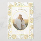 Yellow Rose Wedding Save the Date Kaart (Voorkant)