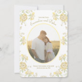 Yellow Rose Wedding Save the Date Kaart (Voorkant)