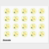 Yellow Rose Wedding Save the date Stickers (Vel)
