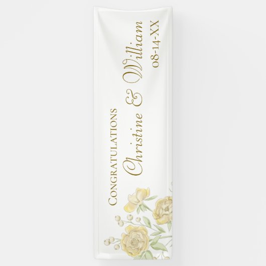 Yellow Rose Wedding Spandoek (Verticaal)