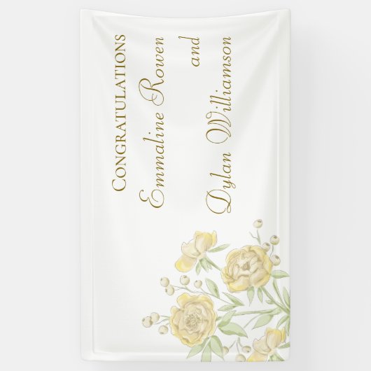 Yellow Rose Wedding Spandoek (Verticaal)