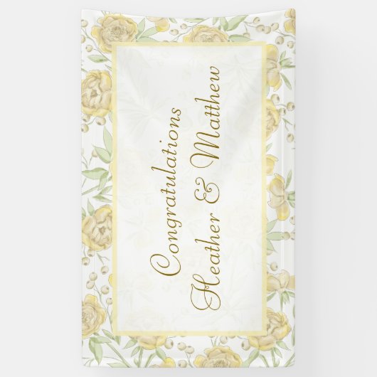 Yellow Rose Wedding Spandoek (Verticaal)