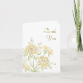 Yellow Rose Wedding Thank You Cards (Voorkant)