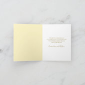 Yellow Rose Wedding Thank You Cards Photo (Binnen)