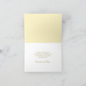 Yellow Rose Wedding Thank You Note Card (Binnen)