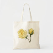 "Yellow Rose with Bud" canvas tas (Voorkant)