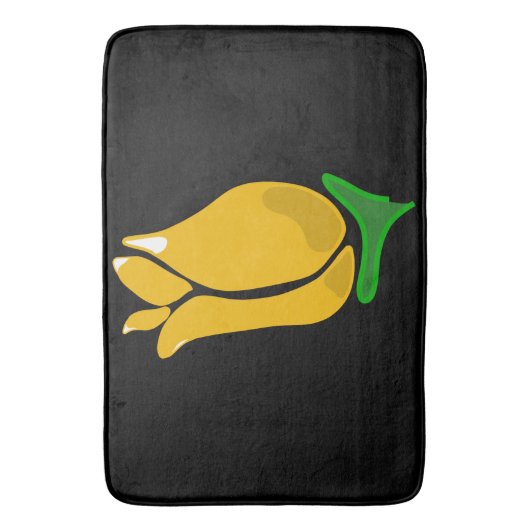 Yellow Rosebud Badmat (Voorkant Verticaal)
