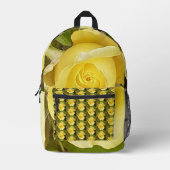 Yellow Rosebud Bedrukte Rugzak (Voorkant)