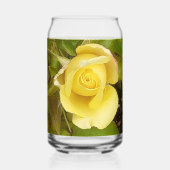 Yellow Rosebud Blikvorm Glas (Voorkant)