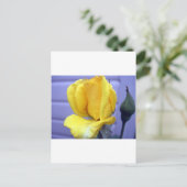 Yellow Rosebud Briefkaart (Staand voorkant)