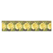 Yellow Rosebud Korte Tafelloper (Horizontaal)