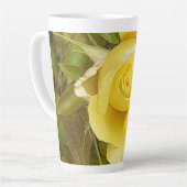 Yellow Rosebud Latte Mok (Linkerhoek)