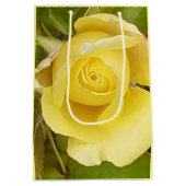 Yellow Rosebud Medium Cadeauzakje (Achterkant)