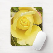 Yellow Rosebud Muismat (Met muis)