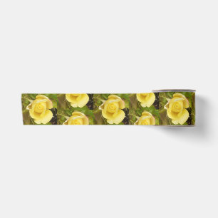 Yellow Rosebud Satijnen Lint