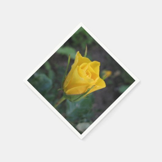 Yellow Rosebud Servet (Hoek)