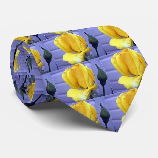 Yellow Rosebud Stropdas (Opgerold)