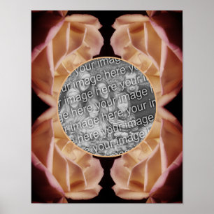 Yellow Rosebud Tinted Floral Lijst Uw foto toevoeg Poster