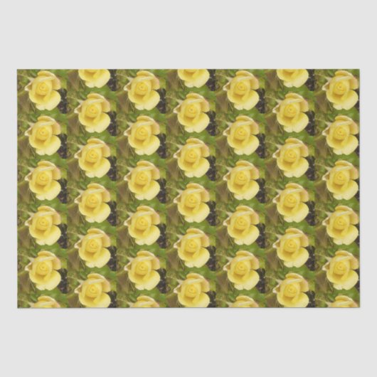 Yellow Rosebud Tissuepapier (Voorkant)