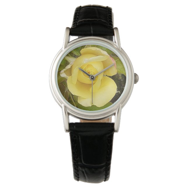 Yellow Rosebud Watch Horloge (Voorkant)