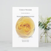 Yellow Rosebud Wedding Programma (Staand voorkant)