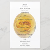 Yellow Rosebud Wedding Programma (Achterkant)