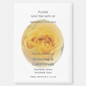 Yellow Rosebud Wedding Save the Date Magneet (Voorkant)