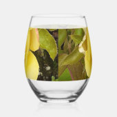 Yellow Rosebud Wijnglas Zonder Voet (Links)