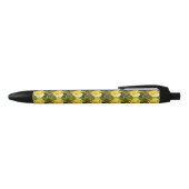 Yellow Rosebud Zwarte Inkt Pen (Bovenkant)