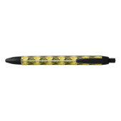 Yellow Rosebud Zwarte Inkt Pen (Achterkant)