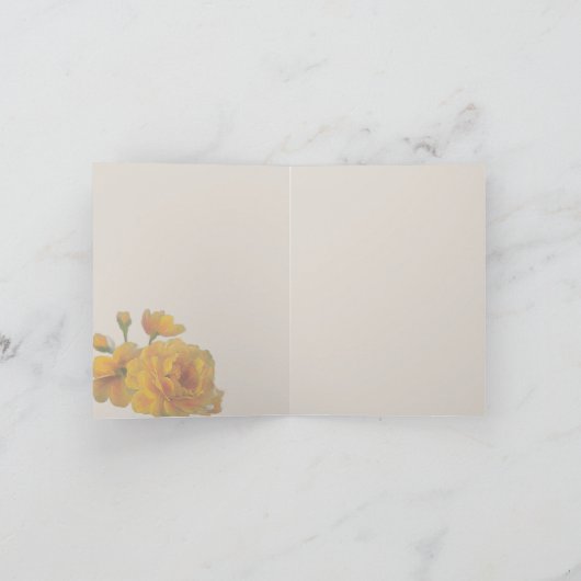 Yellow Roses (3 sizes) Kaart (Binnen)