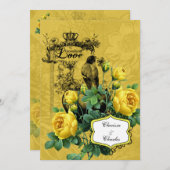 Yellow Roses 5x7 Weddenschap Kaart (Voorkant / Achterkant)