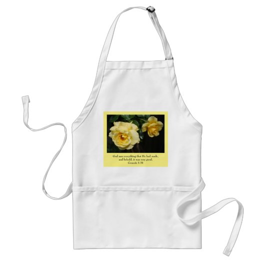 Yellow Roses Apron Standaard Schort (Voorkant)