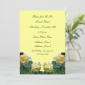 Yellow Roses Bloemen Party Kaart (Staand voorkant)